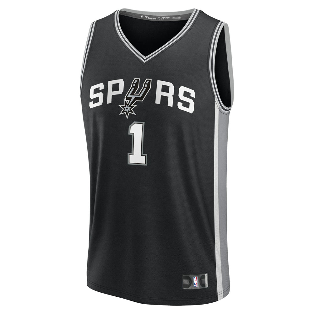 Black Victor Wembanyama San Antonio Spurs Fast Break Replica Player Jersey | NBA