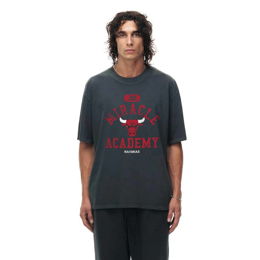 Heather Black Chicago Bulls Unisex Miracle Academy x NBA Collection Vintage Boxy T-shirt sale | NBA
