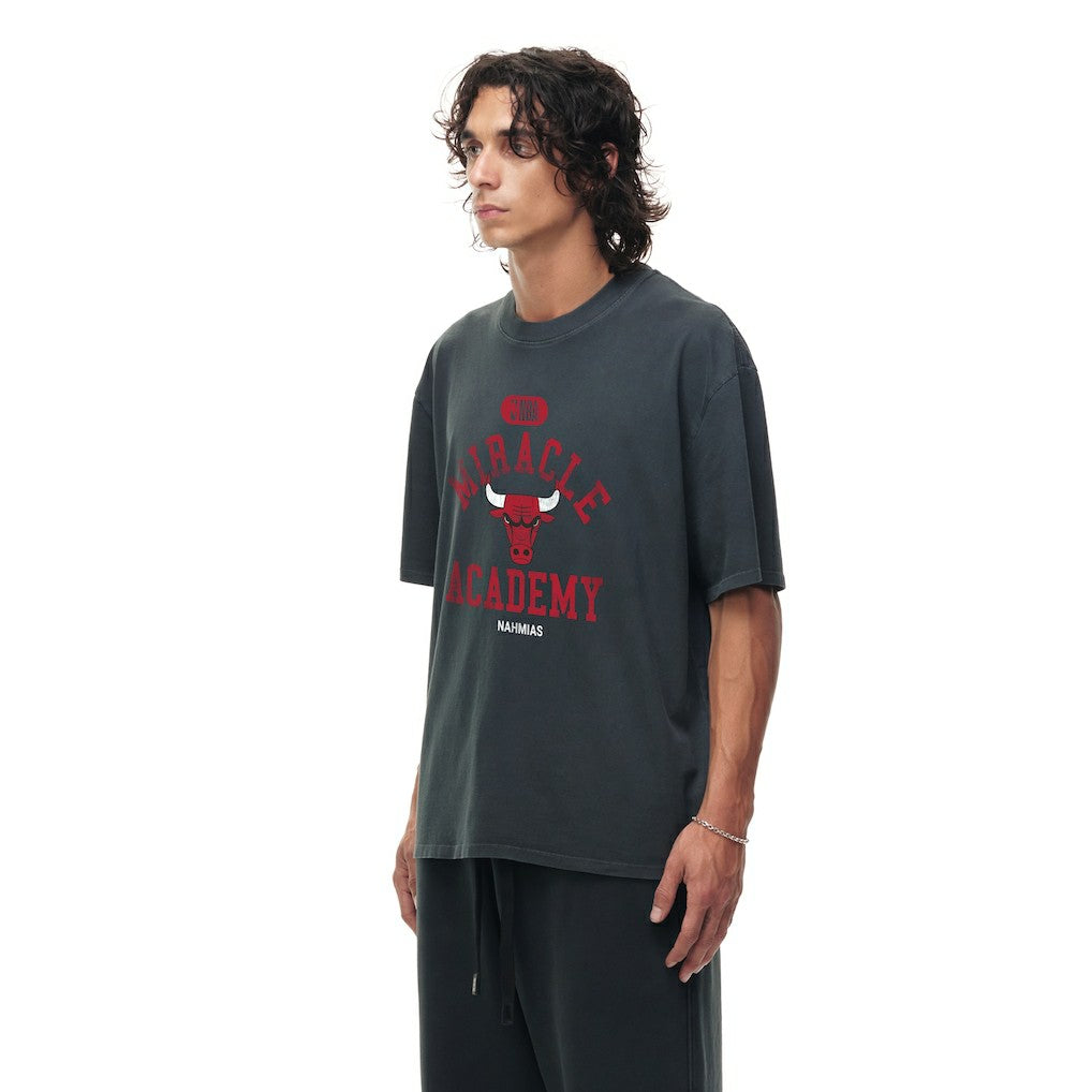 Heather Black Chicago Bulls Unisex Miracle Academy x NBA Collection Vintage Boxy T-shirt sale | NBA