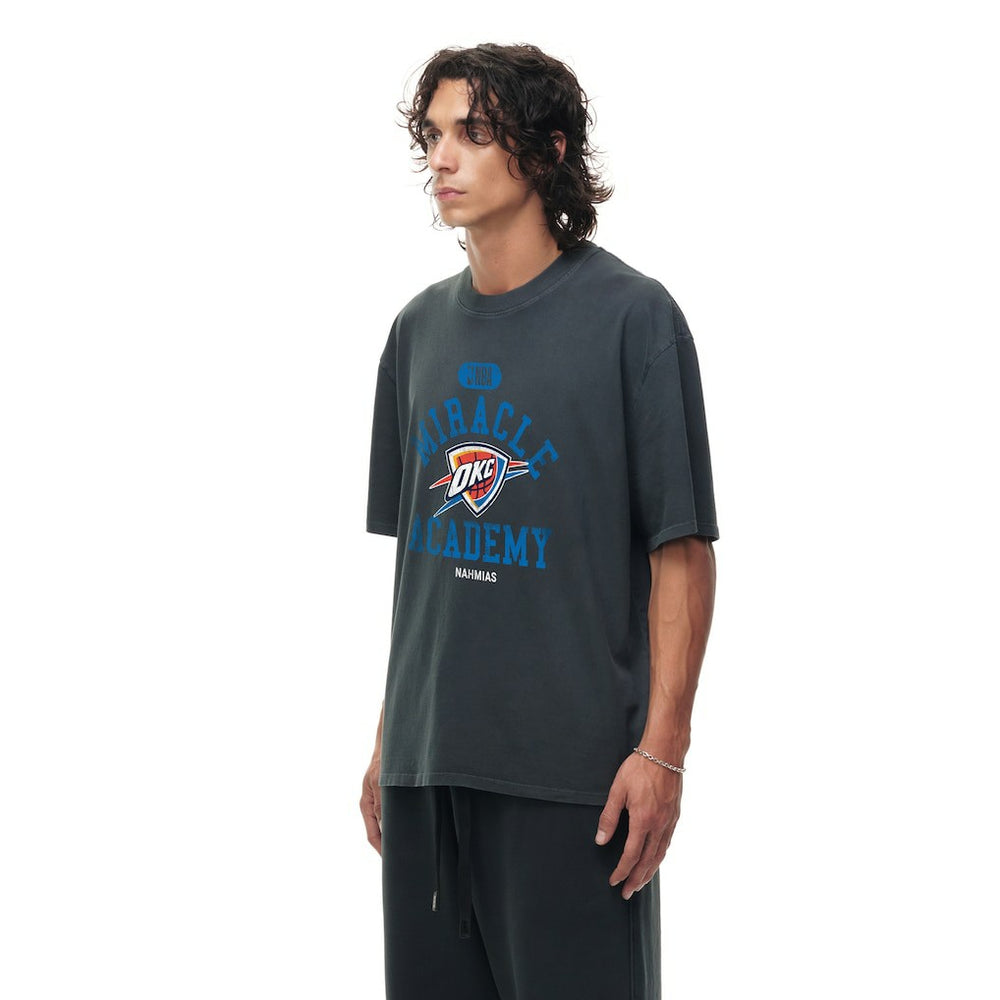 Heather Black Oklahoma City Thunder Unisex Miracle Academy x NBA Collection Vintage Boxy T-shirt | NBA