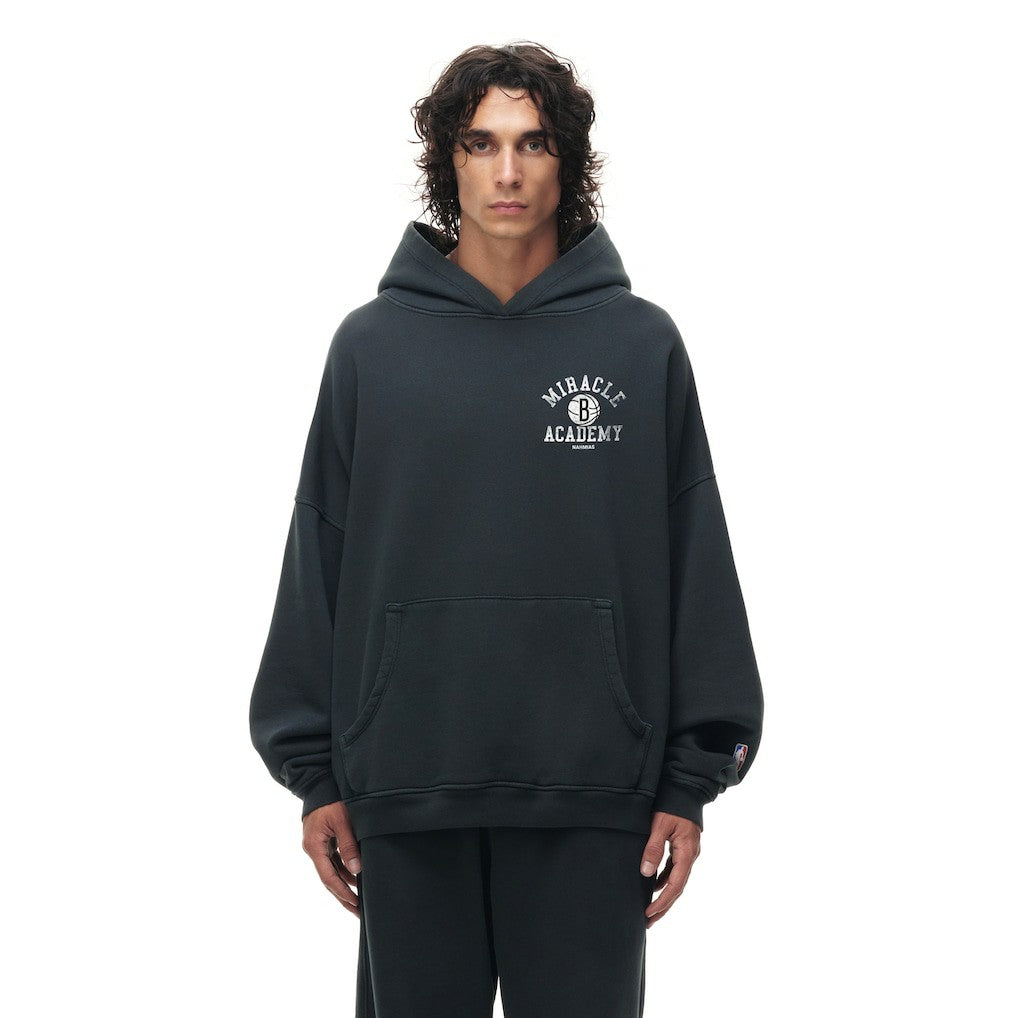 Heather Black Brooklyn Nets Unisex Miracle Academy x NBA Collection Vintage Sunfade Hoodie | NBA