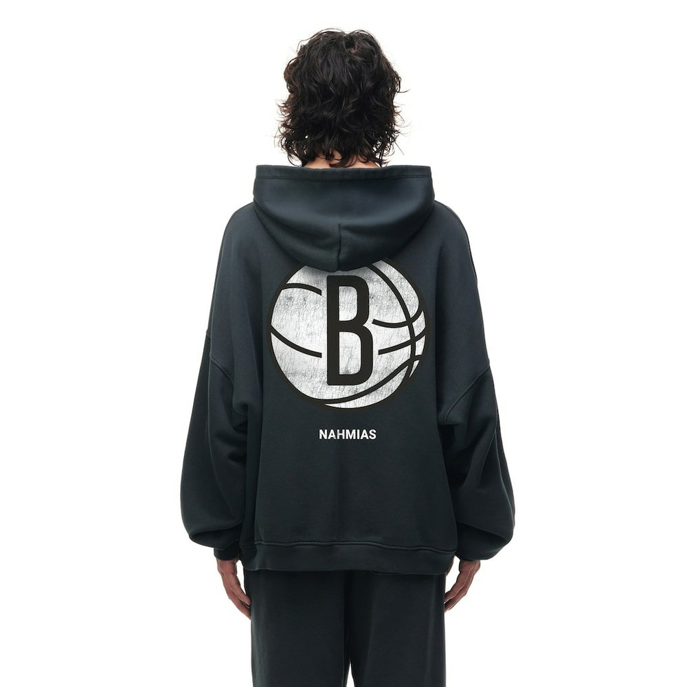 Heather Black Brooklyn Nets Unisex Miracle Academy x NBA Collection Vintage Sunfade Hoodie | NBA