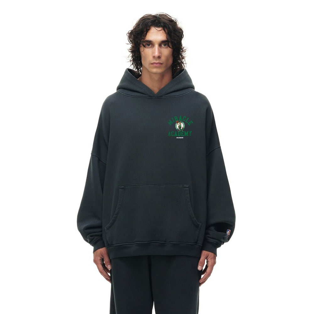 Heather Black Boston Celtics Unisex Miracle Academy x NBA Collection Vintage Sunfade Hoodie | NBA