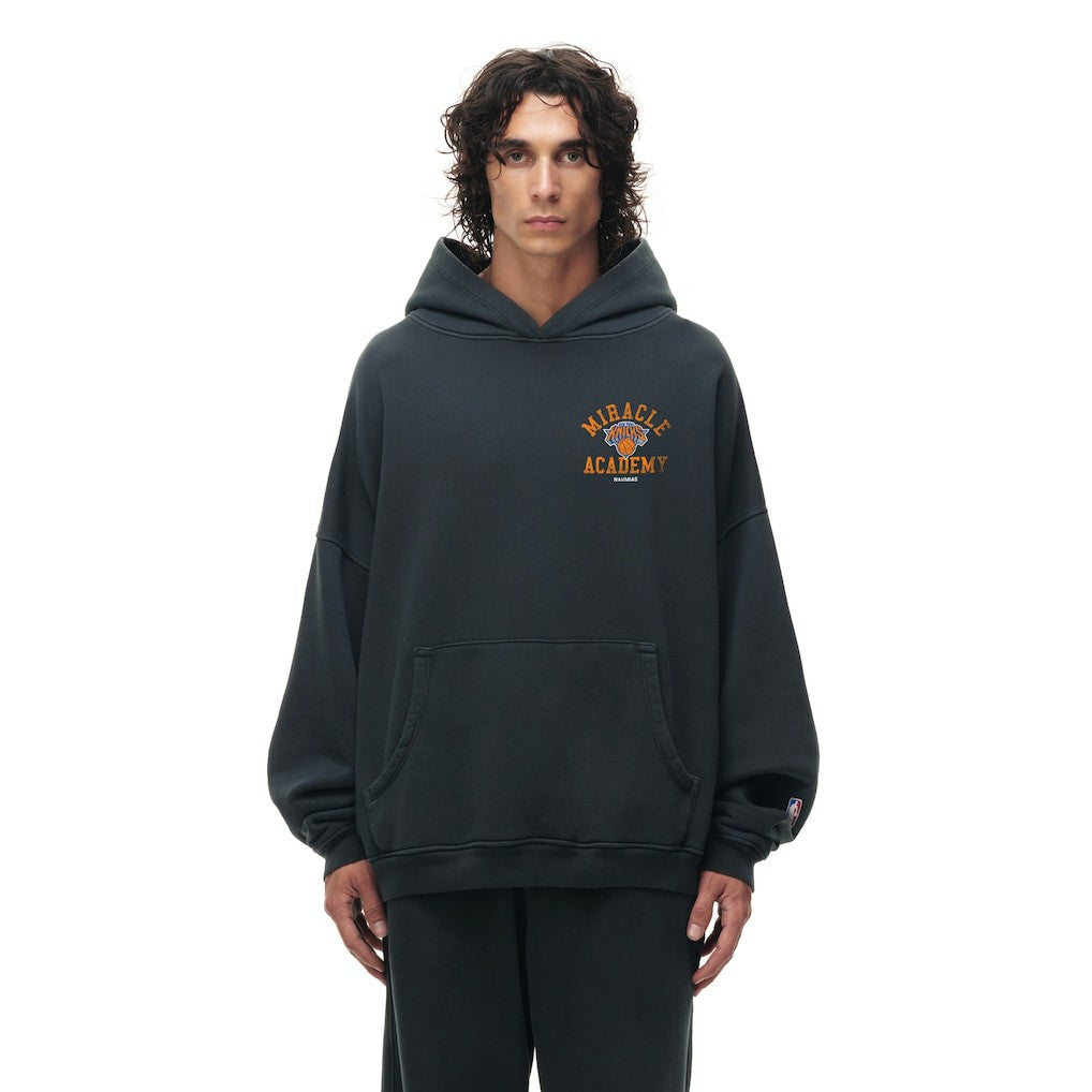 Heather Black New York Knicks Unisex Miracle Academy x NBA Collection Vintage Sunfade Hoodie | NBA