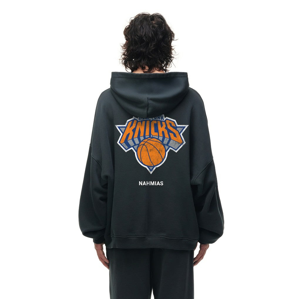 Heather Black New York Knicks Unisex Miracle Academy x NBA Collection Vintage Sunfade Hoodie | NBA