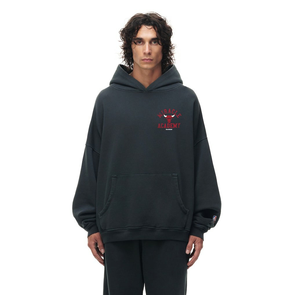 Heather Black Chicago Bulls Unisex Miracle Academy x NBA Collection Vintage Sunfade Hoodie | NBA