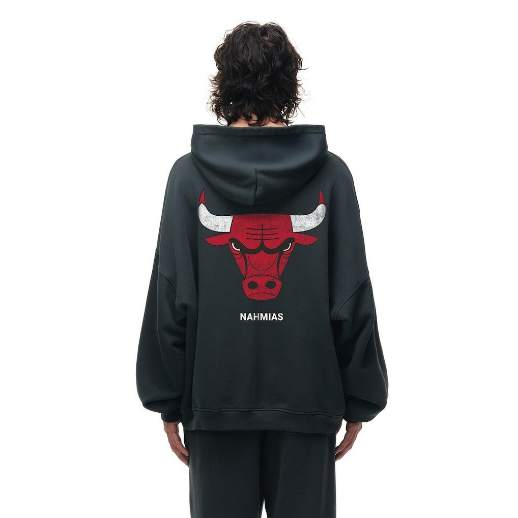 Heather Black Chicago Bulls Unisex Miracle Academy x NBA Collection Vintage Sunfade Hoodie | NBA