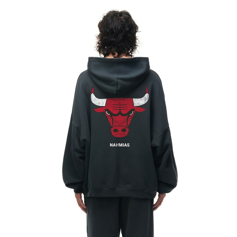 Heather Black Chicago Bulls Unisex Miracle Academy x NBA Collection Vintage Sunfade Hoodie | NBA
