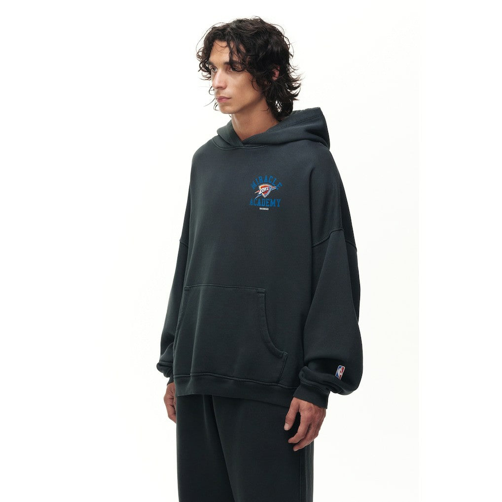 Heather Black Oklahoma City Thunder Unisex Miracle Academy x NBA Collection Vintage Sunfade Hoodie | NBA