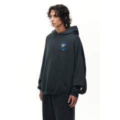 Heather Black Oklahoma City Thunder Unisex Miracle Academy x NBA Collection Vintage Sunfade Hoodie | NBA