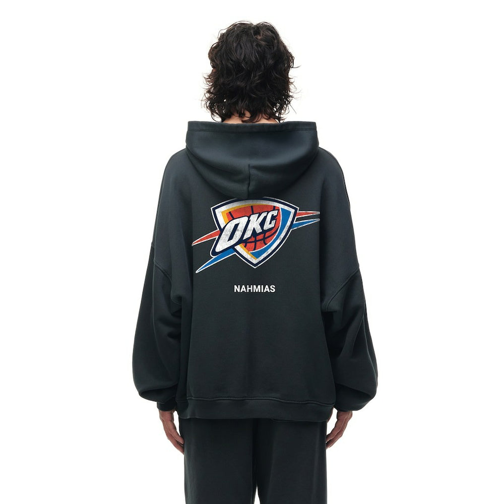 Heather Black Oklahoma City Thunder Unisex Miracle Academy x NBA Collection Vintage Sunfade Hoodie | NBA