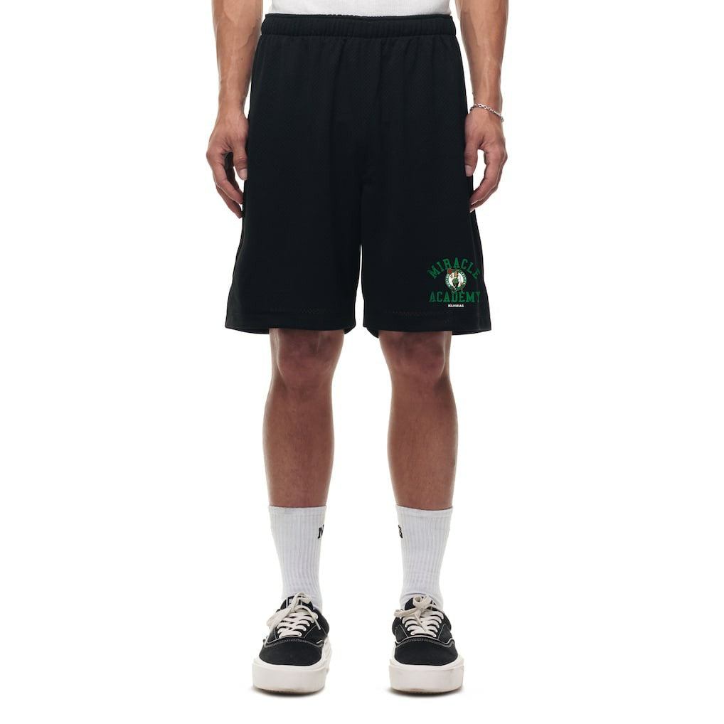 Black Boston Celtics Unisex Miracle Academy x NBA Collection Baggy Mesh P.E. Shorts | NBA