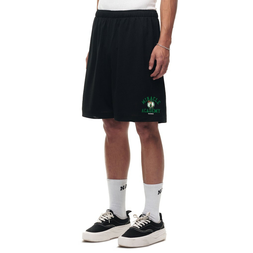 Black Boston Celtics Unisex Miracle Academy x NBA Collection Baggy Mesh P.E. Shorts | NBA