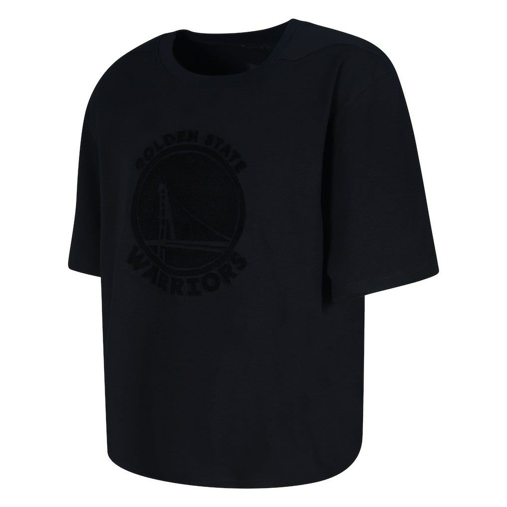 Black Golden State Warriors Protege Eco-Poly Interlock Fashion Tonal T-Shirt sale | NBA