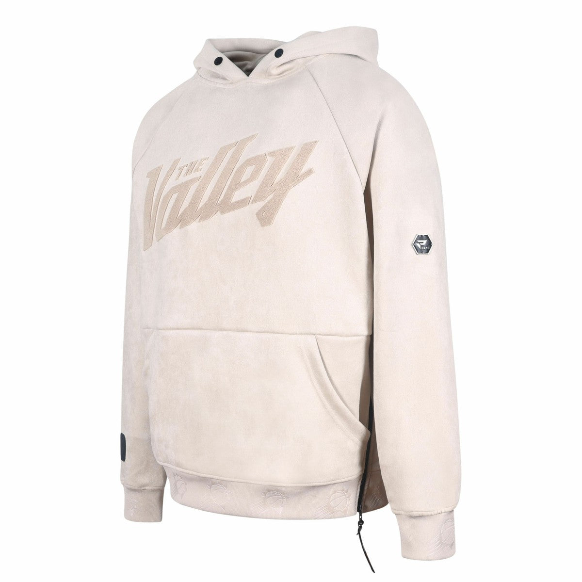 Cream Phoenix Suns Protege Eco-Friendly Functional Suede Fashion Tonal Hoodie | NBA