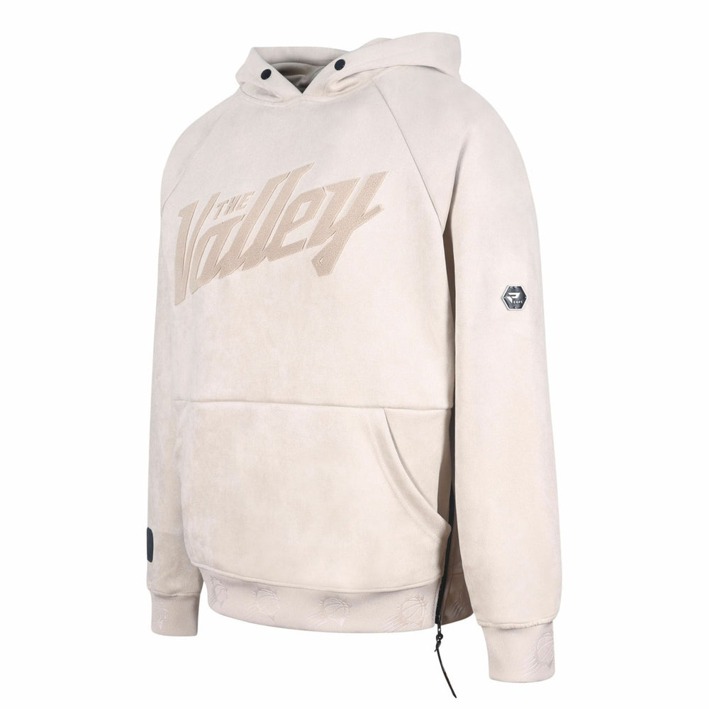 Cream Phoenix Suns Protege Eco-Friendly Functional Suede Fashion Tonal Hoodie | NBA