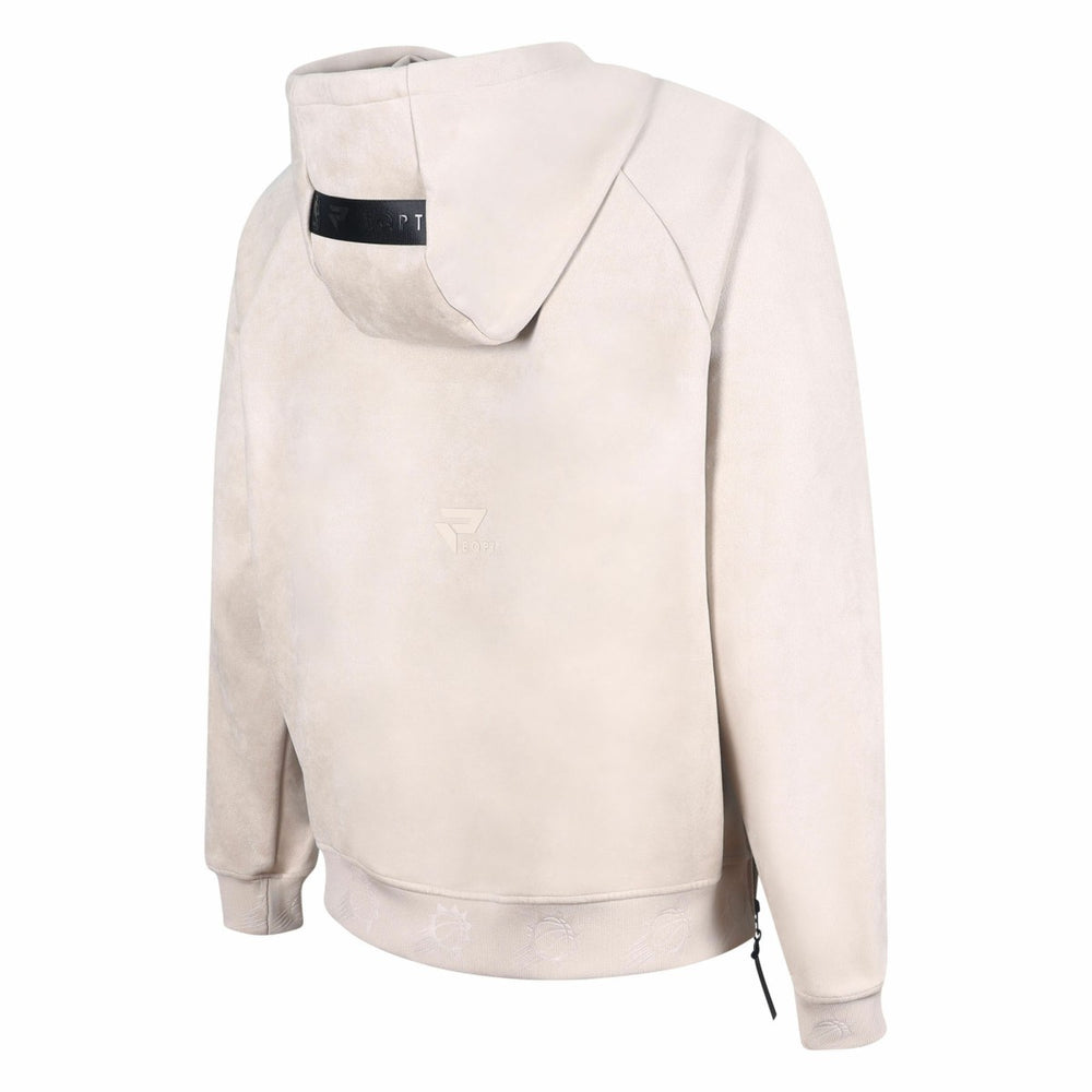 Cream Phoenix Suns Protege Eco-Friendly Functional Suede Fashion Tonal Hoodie | NBA