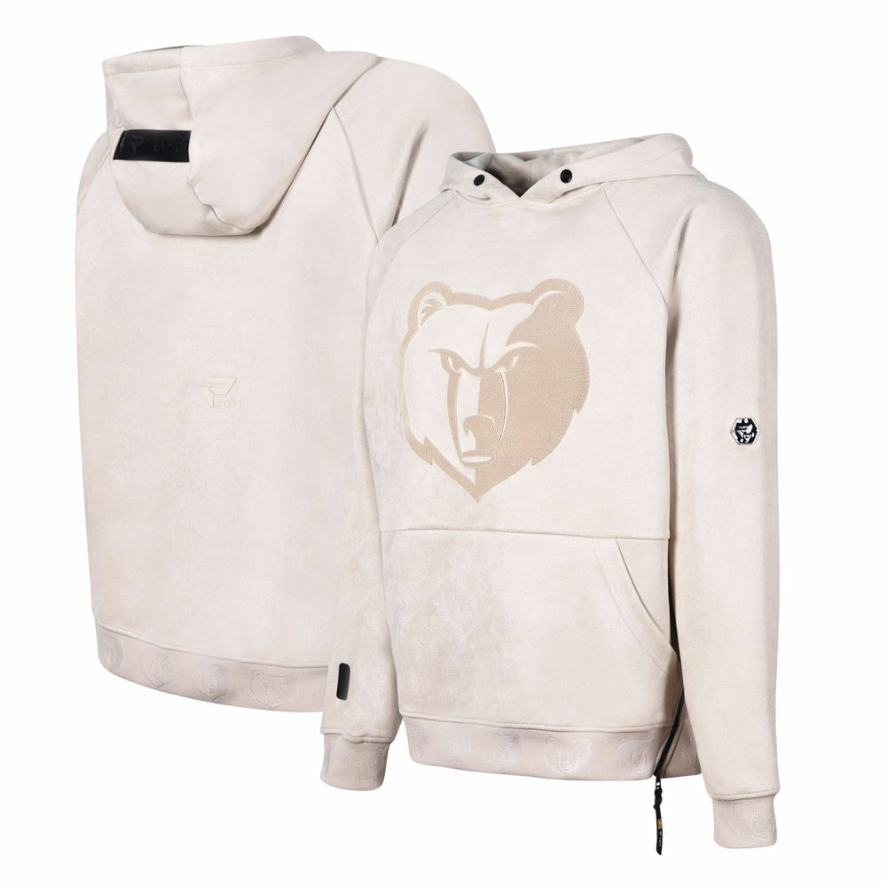 Cream Memphis Grizzlies Protege Eco-Friendly Functional Suede Fashion Tonal Hoodie | NBA
