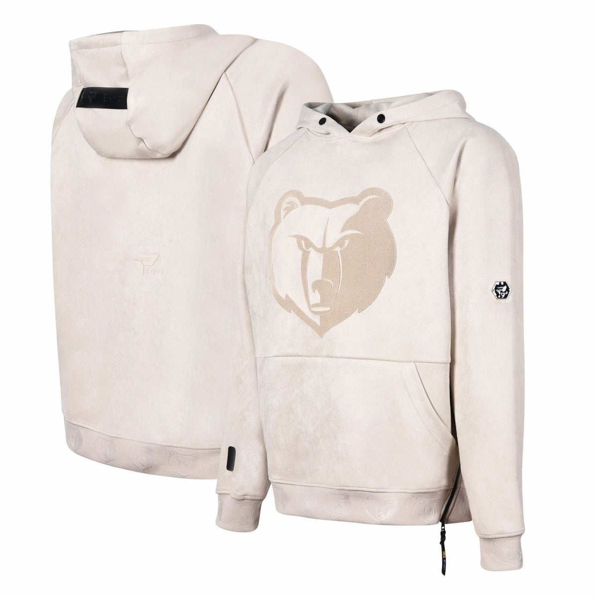 Cream Memphis Grizzlies Protege Eco-Friendly Functional Suede Fashion Tonal Hoodie | NBA