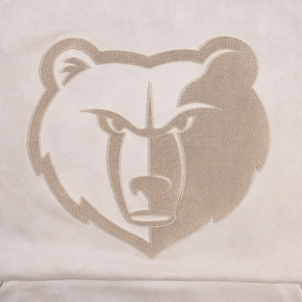 Cream Memphis Grizzlies Protege Eco-Friendly Functional Suede Fashion Tonal Hoodie | NBA