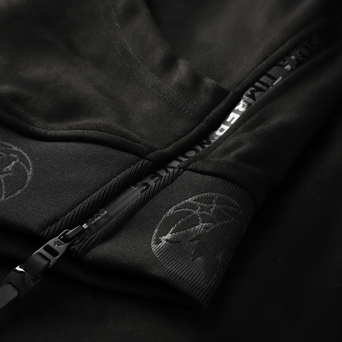 Black Minnesota Timberwolves Protege Eco-Friendly Functional Suede Fashion Tonal Hoodie | NBA