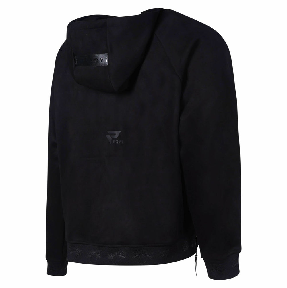 Black New York Knicks Protege Eco-Friendly Functional Suede Fashion Tonal Hoodie | NBA