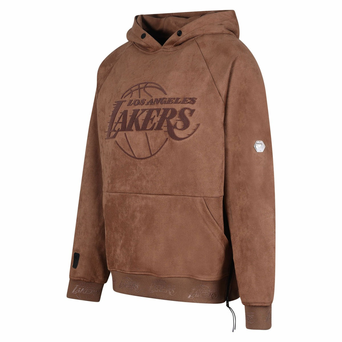 Brown Los Angeles Lakers Protege Eco-Friendly Functional Suede Fashion Tonal Hoodie | NBA