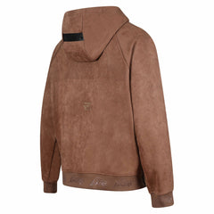 Brown Los Angeles Lakers Protege Eco-Friendly Functional Suede Fashion Tonal Hoodie | NBA