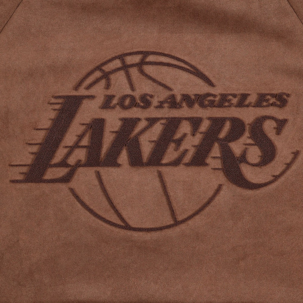 Brown Los Angeles Lakers Protege Eco-Friendly Functional Suede Fashion Tonal Hoodie | NBA