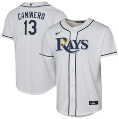 Junior Caminero Tampa Bay Rays Nike Youth Home Replica Player Jersey - MLB Jerseys