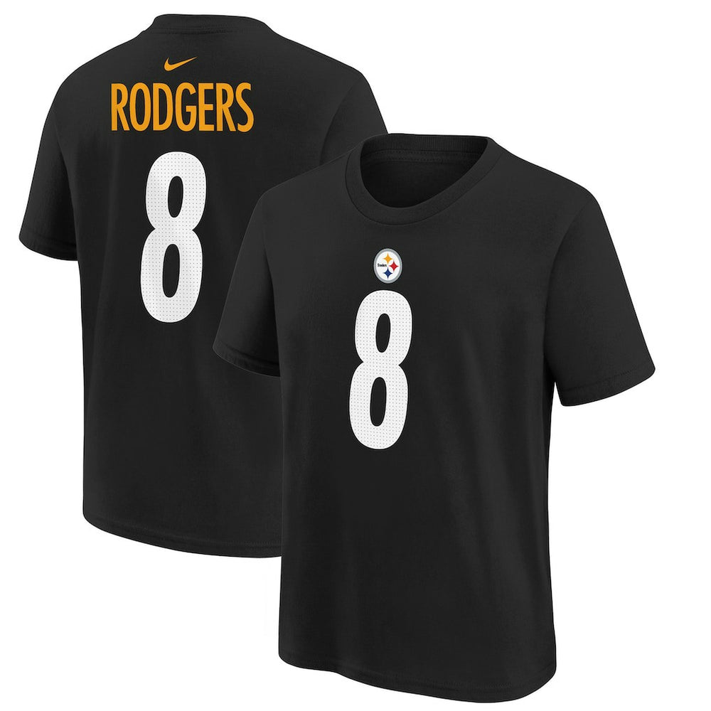 Pittsburgh Steelers Aaron Rodgers  Youth Player Name & Number T-Shirt | NFL On sale