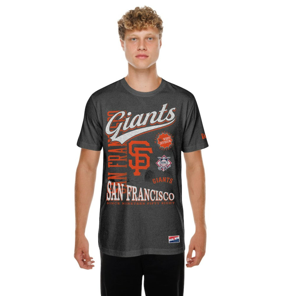 San Francisco Giants New Era  Oversized Throwback Distressed T-Shirt - MLB T-shirts
