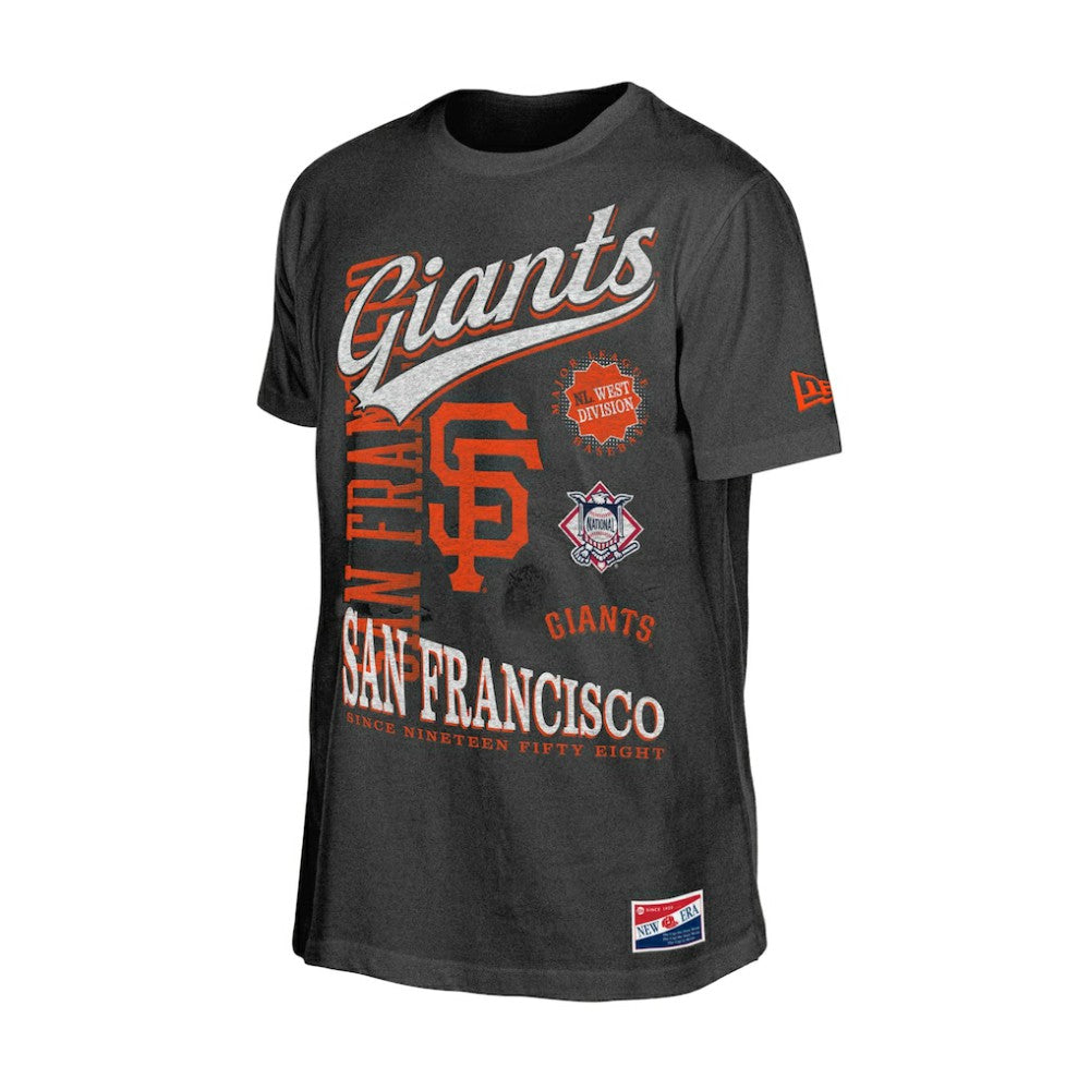 San Francisco Giants New Era  Oversized Throwback Distressed T-Shirt - MLB T-shirts