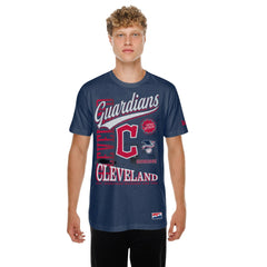 Cleveland Guardians New Era  Oversized Throwback Distressed T-Shirt - MLB T-shirts