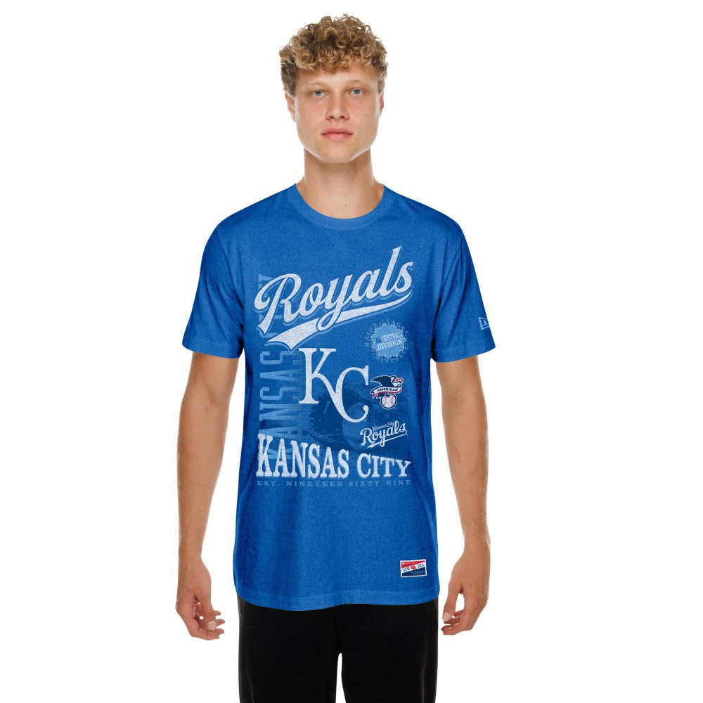 Kansas City Royals New Era  Oversized Throwback Distressed T-Shirt - MLB T-shirts