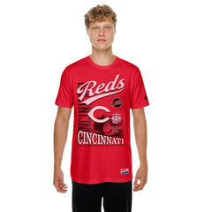 Cincinnati Reds New Era  Oversized Throwback Distressed T-Shirt - MLB T-shirts