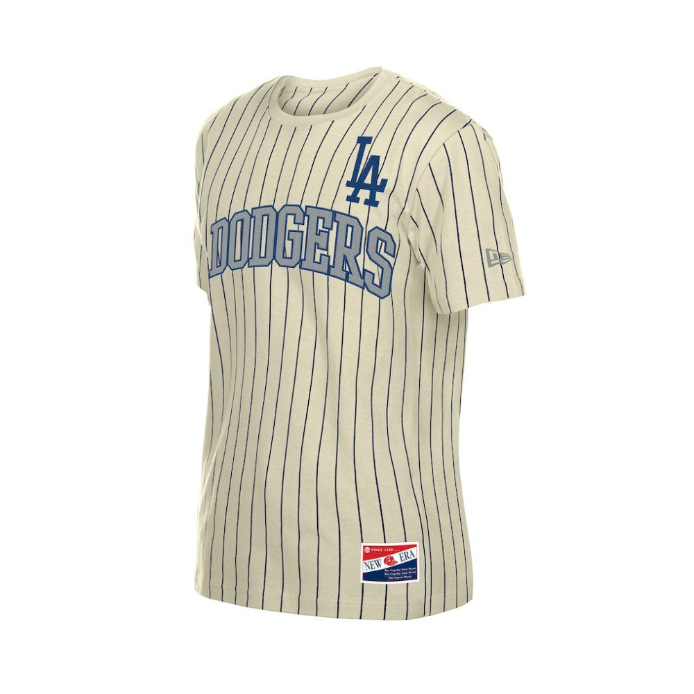Los Angeles Dodgers New Era Throwback Meshback Pinstripe T-Shirt - MLB T-shirts