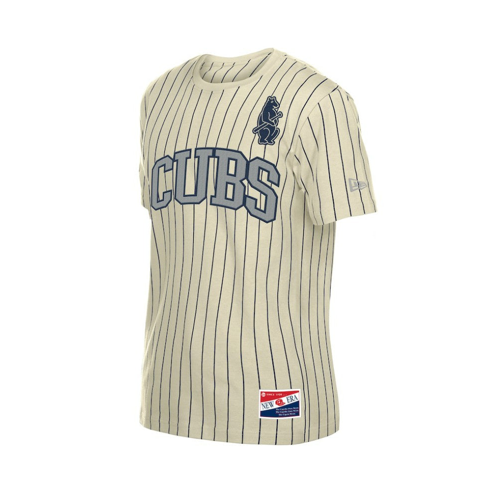 Chicago Cubs New Era Throwback Meshback Pinstripe T-Shirt - MLB T-shirts