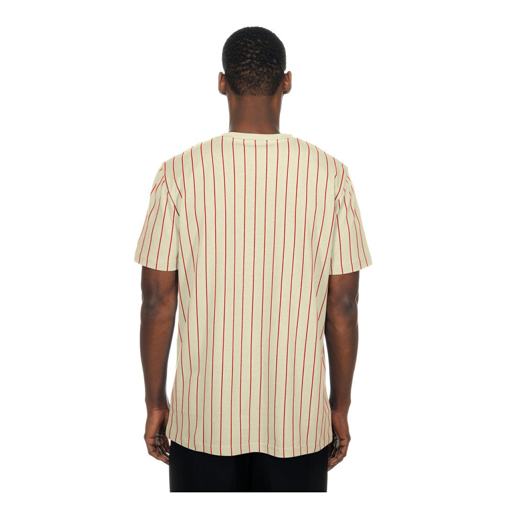 Cincinnati Reds New Era Throwback Meshback Pinstripe T-Shirt - MLB T-shirts