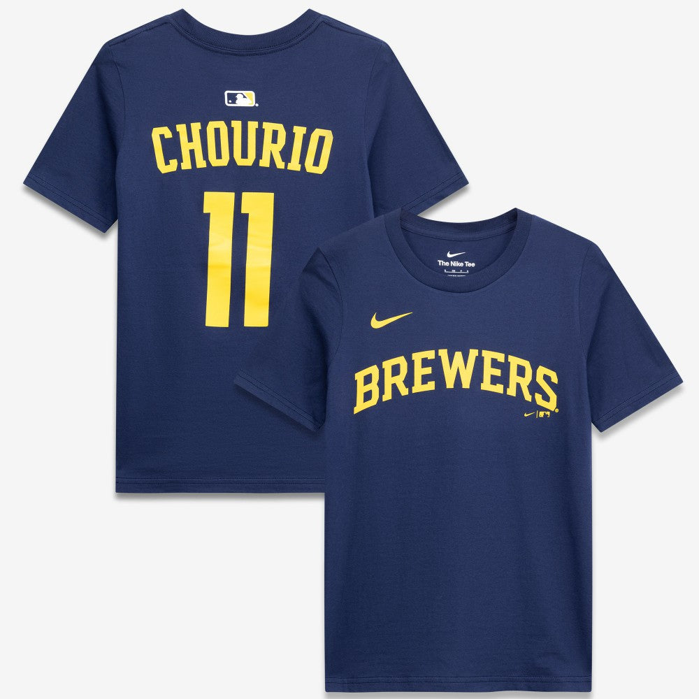 Jackson Chourio Milwaukee Brewers Nike Youth Name & Number T-Shirt - MLB T-shirts