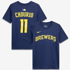 Jackson Chourio Milwaukee Brewers Nike Youth Name & Number T-Shirt - MLB T-shirts