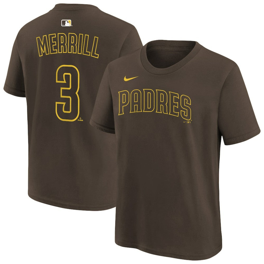 Jackson Merrill San Diego Padres Nike Youth Name & Number T-Shirt - MLB T-shirts