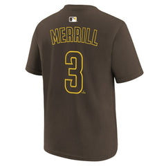 Jackson Merrill San Diego Padres Nike Youth Name & Number T-Shirt - MLB T-shirts