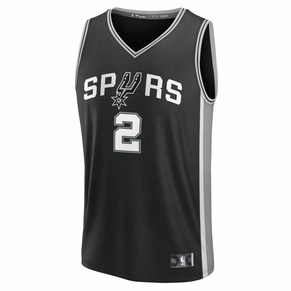 Black Dylan Harper San Antonio Spurs 2025 NBA Draft First Round Pick Fast Break Replica Jersey | NBA