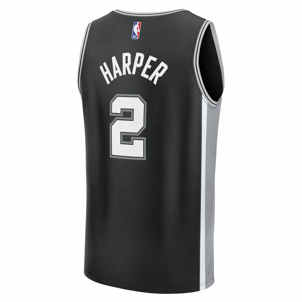 Black Dylan Harper San Antonio Spurs 2025 NBA Draft First Round Pick Fast Break Replica Jersey | NBA
