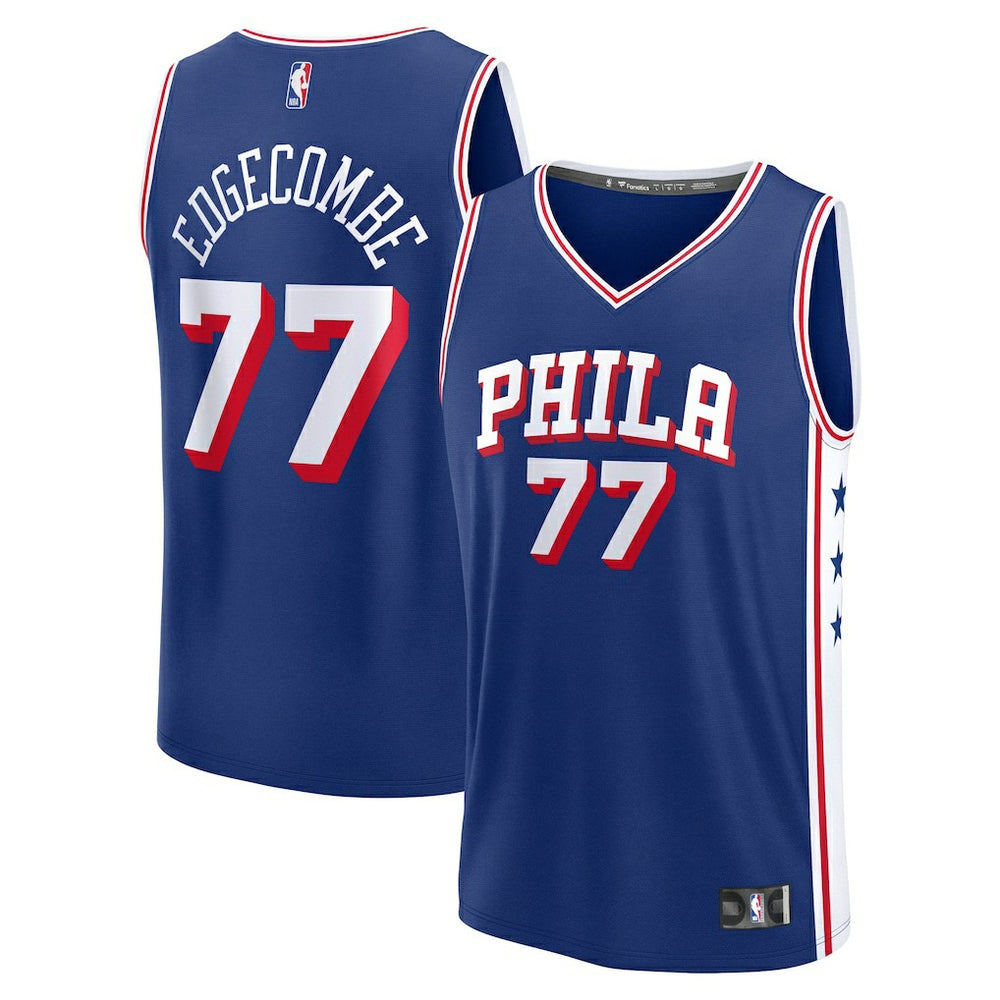 Royal V. J. Edgecombe Philadelphia 76ers Youth 2025 NBA Draft First Round Pick Fast Break Replica Jersey | NBA