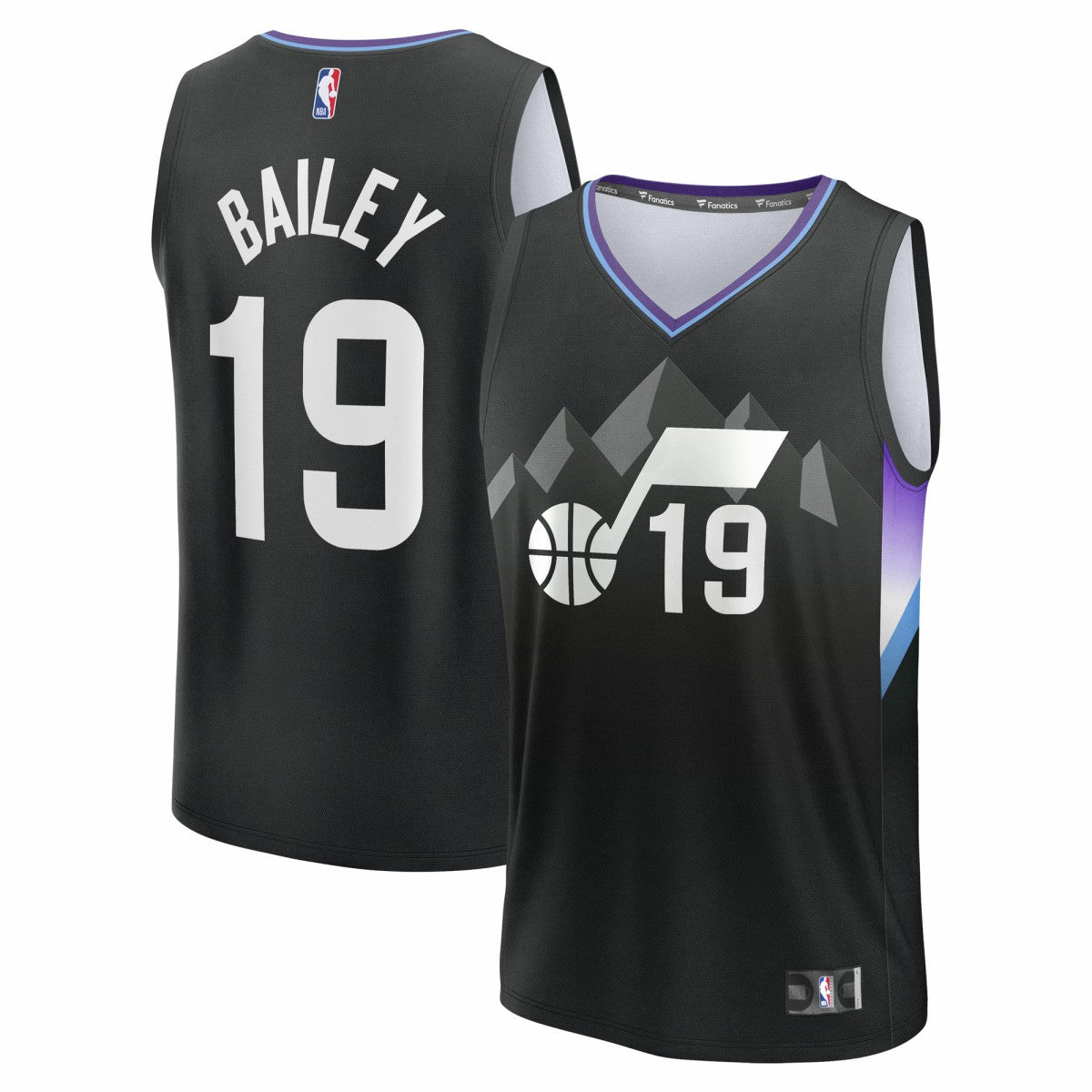 Black Ace Bailey Utah Jazz 2025 NBA Draft First Round Pick Fast Break Replica Jersey | NBA