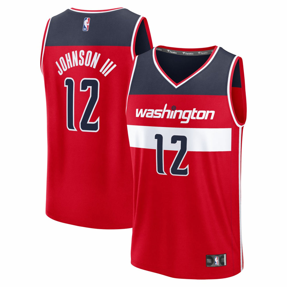 Red Tre Johnson III Washington Wizards 2025 NBA Draft First Round Pick Fast Break Replica Jersey | NBA