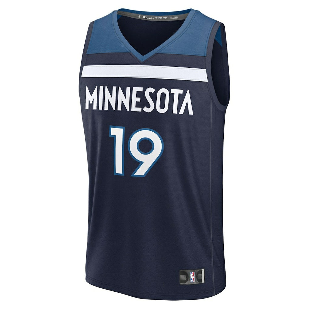 Navy Joan Beringer Minnesota Timberwolves 2025 NBA Draft First Round Pick Fast Break Replica Jersey | NBA