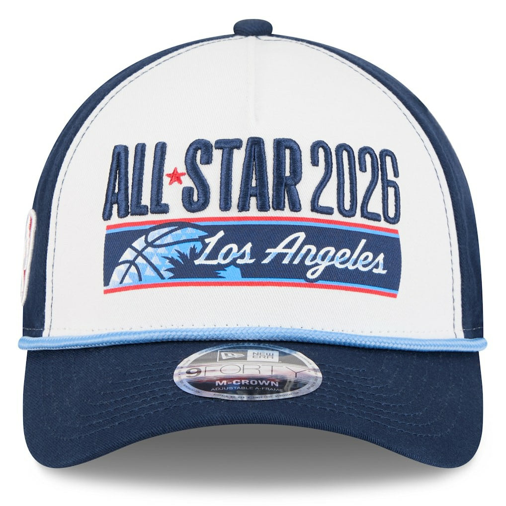 White/Navy  2026 NBA All-Star Game A-Frame 9FORTY Adjustable Hat | NBA